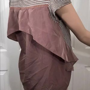 ANTHROPOLOGY Hi-Low Ruffle Lace Blouse